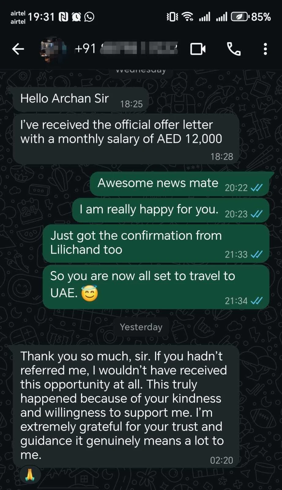 Sumeet Nirmal success screenshot 1